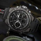 Sporty herreur med analog digital visning stopur alarm LED og kalender | Armand
