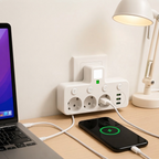 Wielofunkcyjna listwa zasilająca z USB i USB-C do ładowania | Powerec