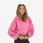 Hættetrøje med Lynlås Oversized Letvægt | Vintera