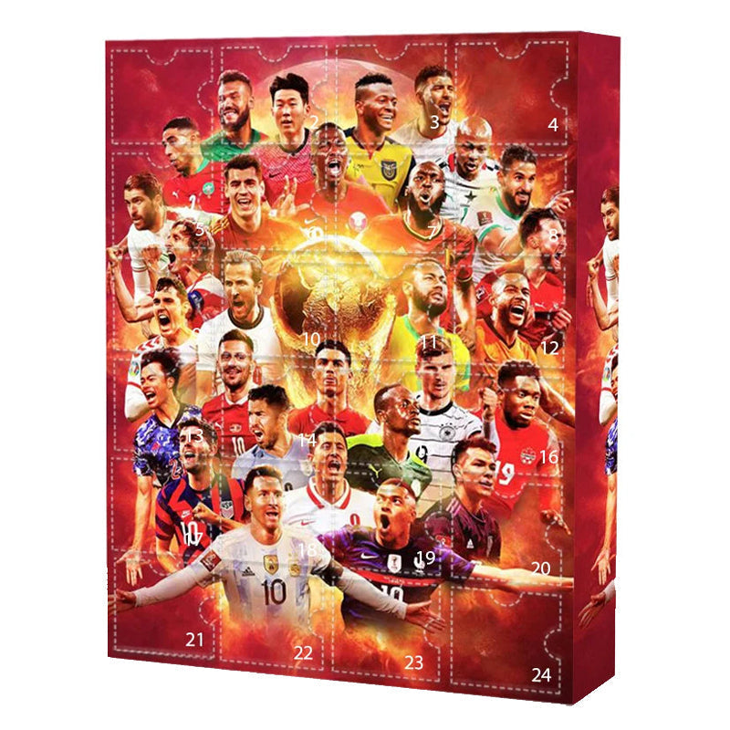 Piłkarski kalendarz adwentowy z 24 figurkami i okienkami do odliczania | FodboldAvent