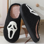 Kapcie na Halloween ze wzorem szkieletu i miękką podszewką | Carter