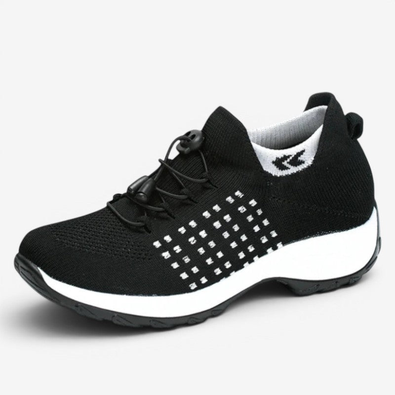 Damskie sneakersy wsuwane z siateczką i podeszwą na platformie | Elvara