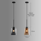 Szklana regulowana lampa wisząca LED, nowoczesne oświetlenie | LumiDrop