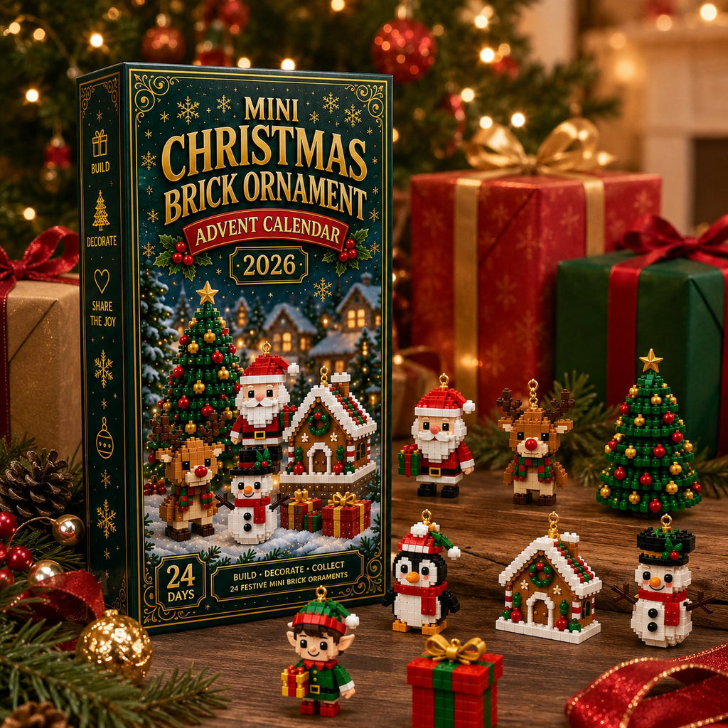 Adventskalender med 24 mini figurer til byggeri | Santavent