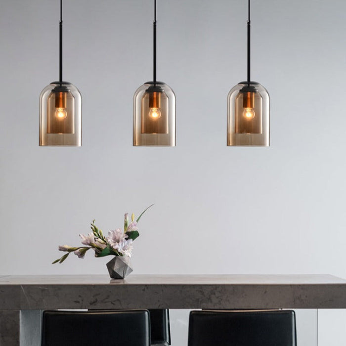 Szklana regulowana lampa wisząca LED, nowoczesne oświetlenie | LumiDrop