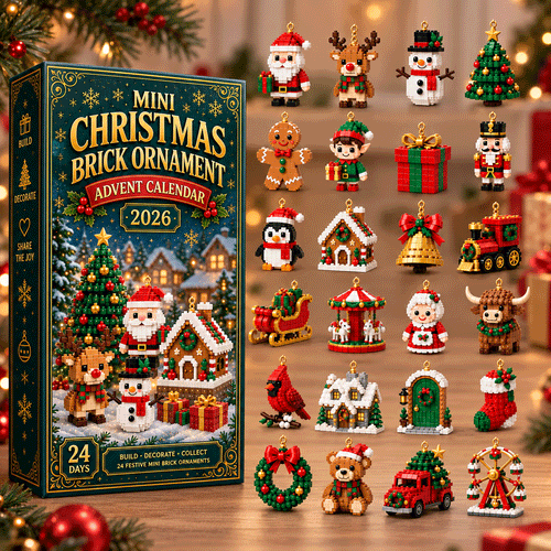 Adventskalender med 24 mini figurer til byggeri | Santavent