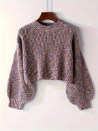 Striktrøje Cropped Blød Blouson Ærmer | Virela