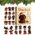 Dackel Adventskalender med 24 genanvendelige juleophæng | FriendAdvent
