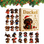 Dackel Adventskalender med 24 genanvendelige juleophæng | FriendAdvent
