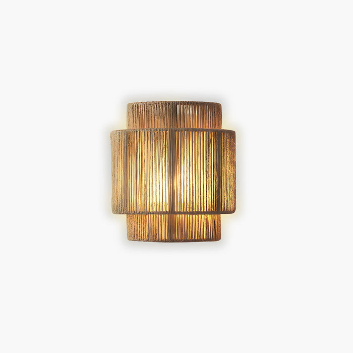 Lampa ścienna LED o splątanym designie, naturalne materiały, ciepłe światło | Vitoria