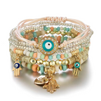 Armbåndssæt Dame Hamsa Vedhæng Smykker Gaveæske Flerdelt Elegant | Costanza