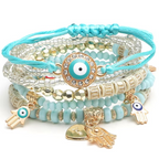 Armbåndssæt Dame Hamsa Vedhæng Smykker Gaveæske Flerdelt Elegant | Costanza