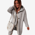 Sweter z dzianiny Bluza z kapturem Miękki Komfortowy | Mira