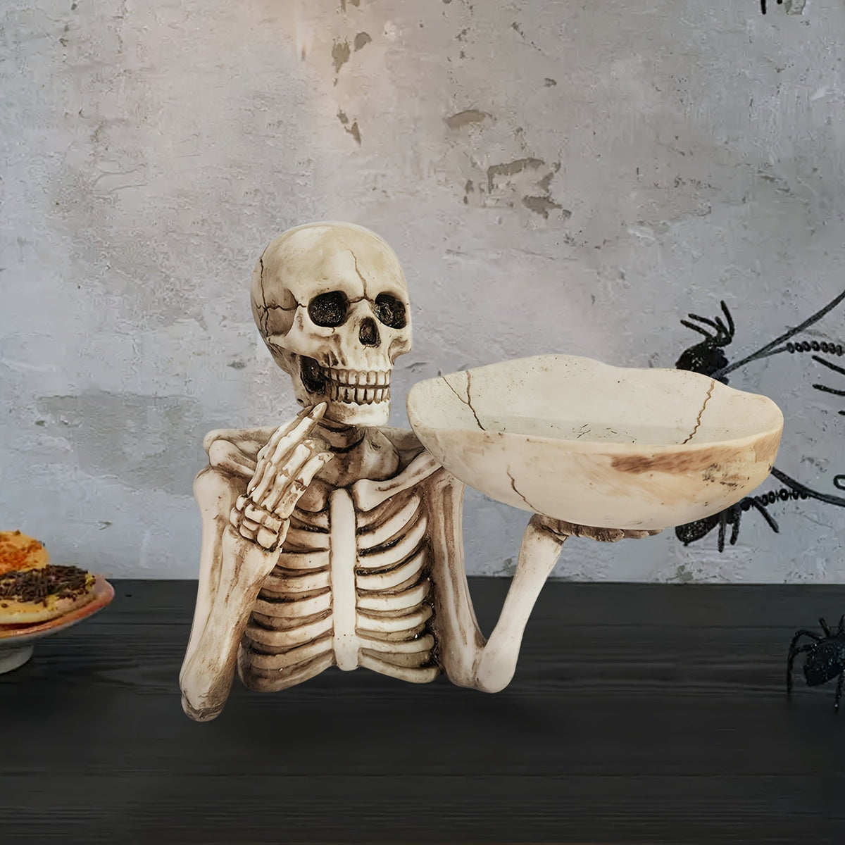Uchwyt na miskę szkieletu Żywica Dekoracja Halloween | BoneServe