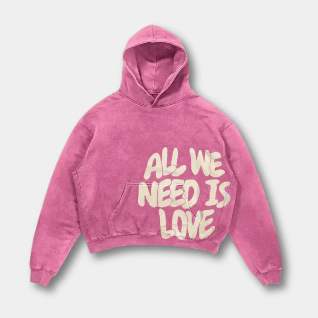Uniseksowa bluza z kapturem, nadrukiem graficznym i luźnym designem streetwearowym | Noah
