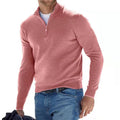 Sweter z dekoltem w serek i zamkiem Komfort Casual | Virex