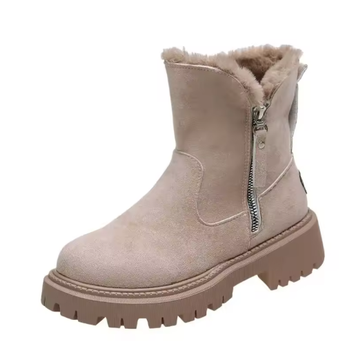 Forede vinterstøvler til kvinder med kunstpels slip-on og gummisål | Océane
