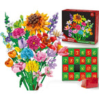 Adventskalender med 24 blomsterbyggeklodser til sammensætning | Beatriz
