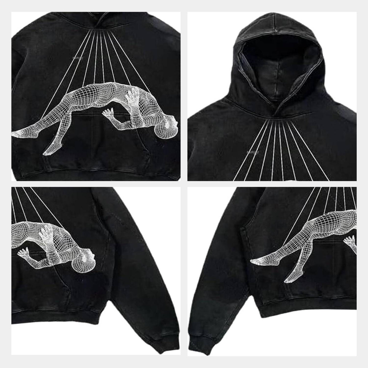 Unisex hoodie med grafisk print hætte og afslappet streetwear-design | Noah
