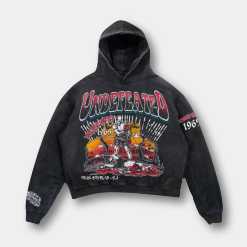 Uniseksowa bluza z kapturem, nadrukiem graficznym i luźnym designem streetwearowym | Noah