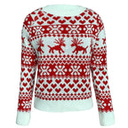Klasyczny sweter z dzianiny Fair Isle z okrągłym dekoltem i długimi rękawami | Celesty