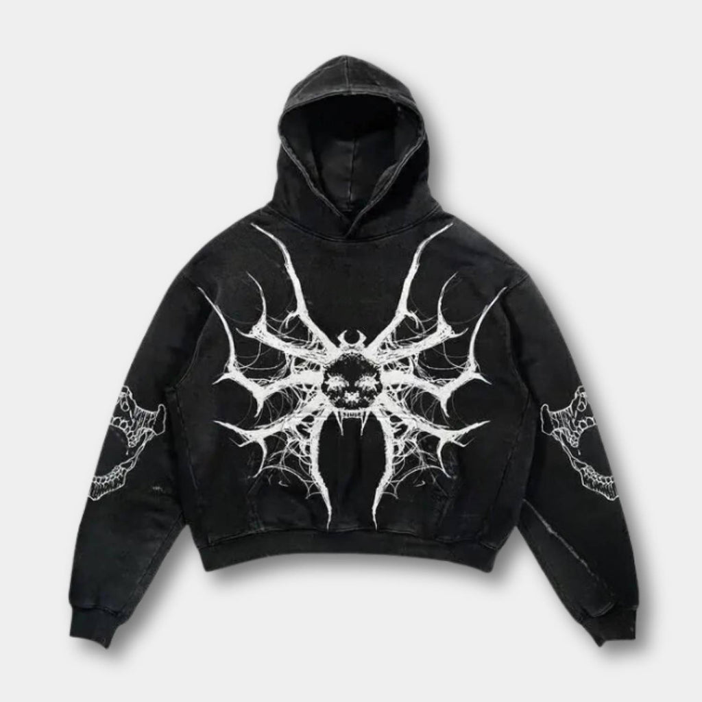 Uniseksowa bluza z kapturem, nadrukiem graficznym i luźnym designem streetwearowym | Noah