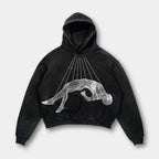 Unisex hoodie med grafisk print hætte og afslappet streetwear-design | Noah