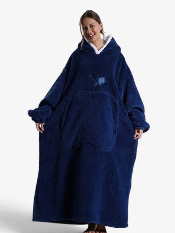 Oversize’owa bluza-koc z kapturem i dużą kieszenią z przodu | Valeria