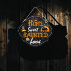 Halloween Dørskilt Trælook Ophæng Lamineret Pap | ShadowTag