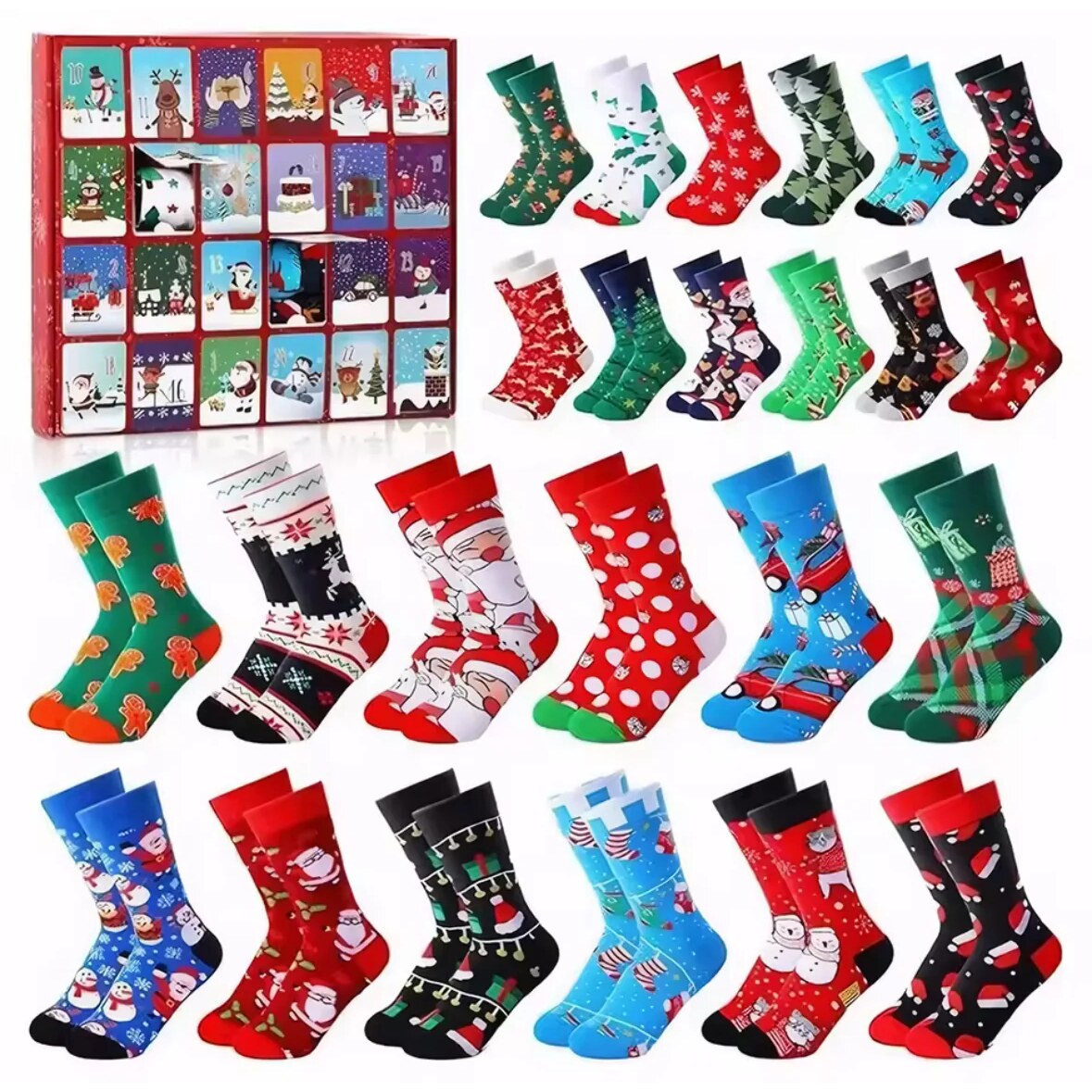 Sjove julesokker til hele familien i adventskalender | SockAdvent