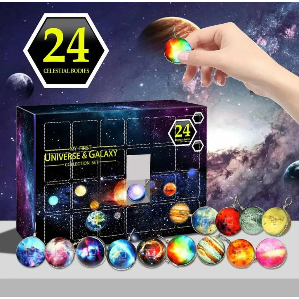 Adventskalender med 24 planeter til ophængning | PlanetAdvent