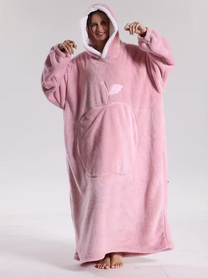 Oversize’owa bluza-koc z kapturem i dużą kieszenią z przodu | Valeria