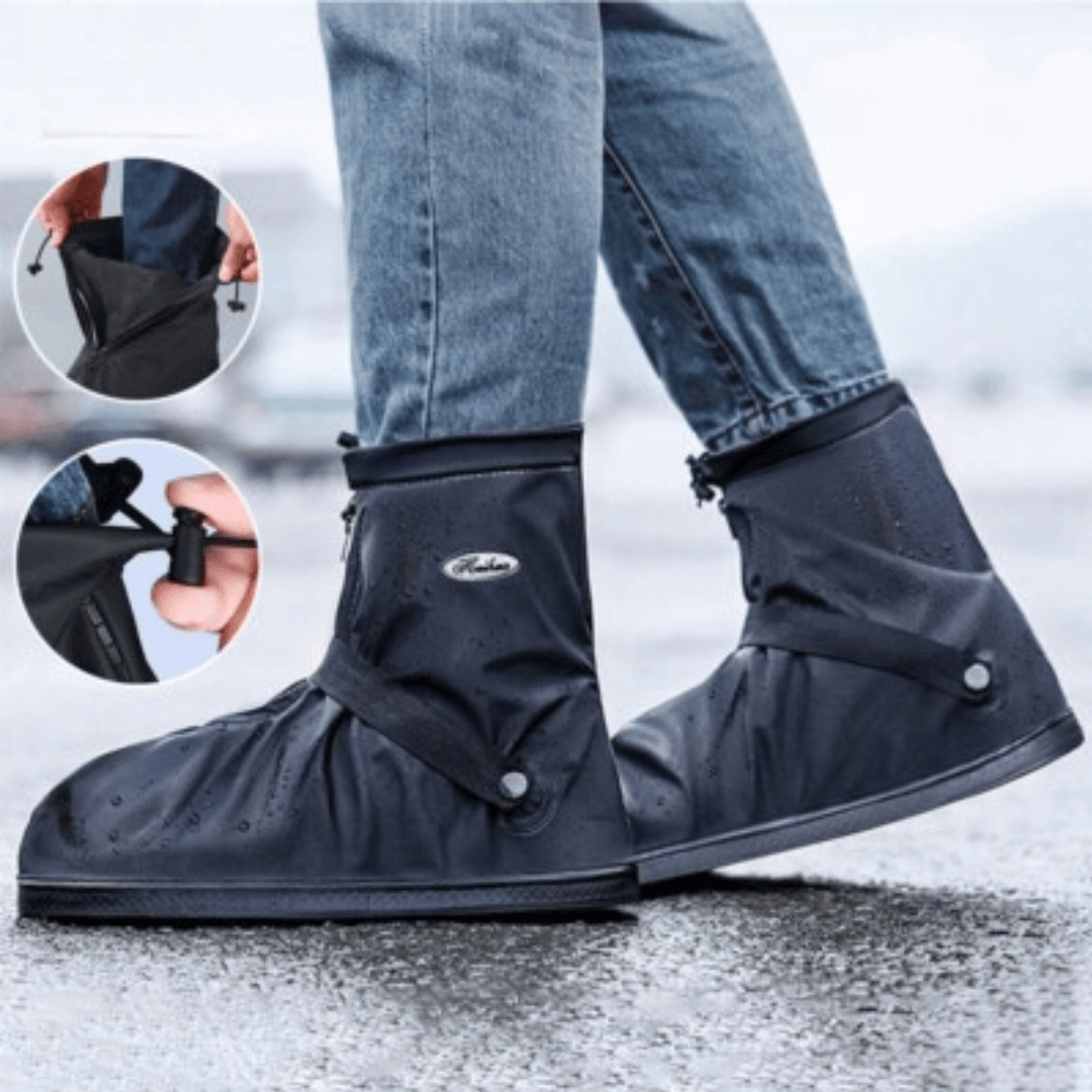 Genanvendelige PVC-skoovertræk med lynlås og elastisk åbning | RainSocks