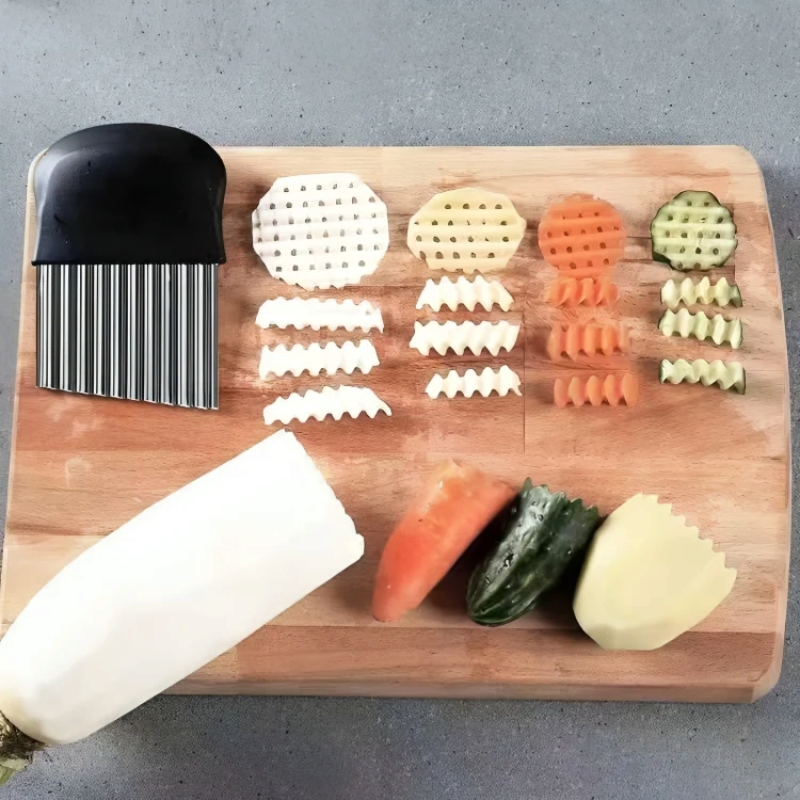 Bølgeskærer til kartofler og grøntsager i rustfrit stål – Pastella