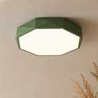 Geometrisk LED loftlampe med integreret lys fladt ottekantet design | Yvette