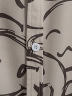 Kortærmet Skjorte Print Komfort Pasform Casual | Ravion