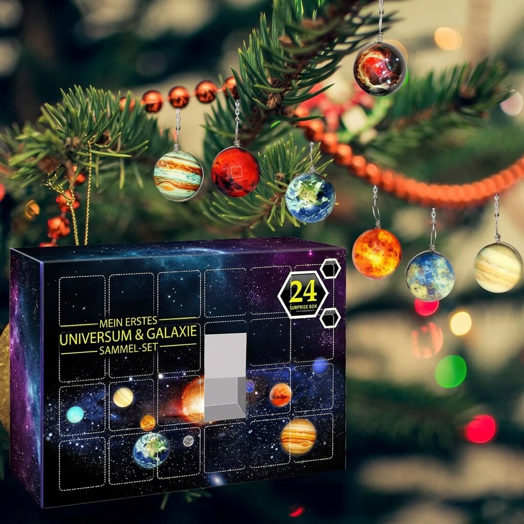 Adventskalender med 24 planeter til ophængning | PlanetAdvent