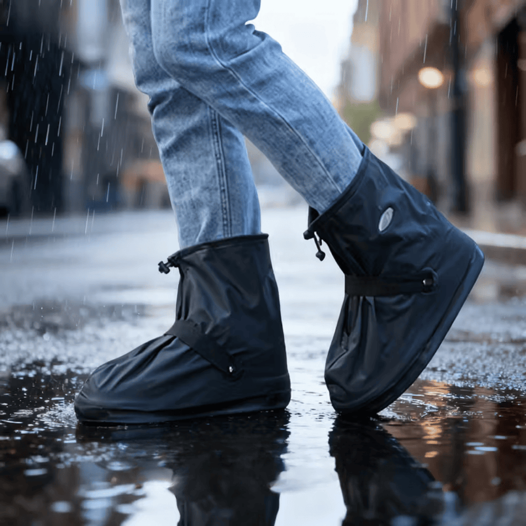 Genanvendelige PVC-skoovertræk med lynlås og elastisk åbning | RainSocks