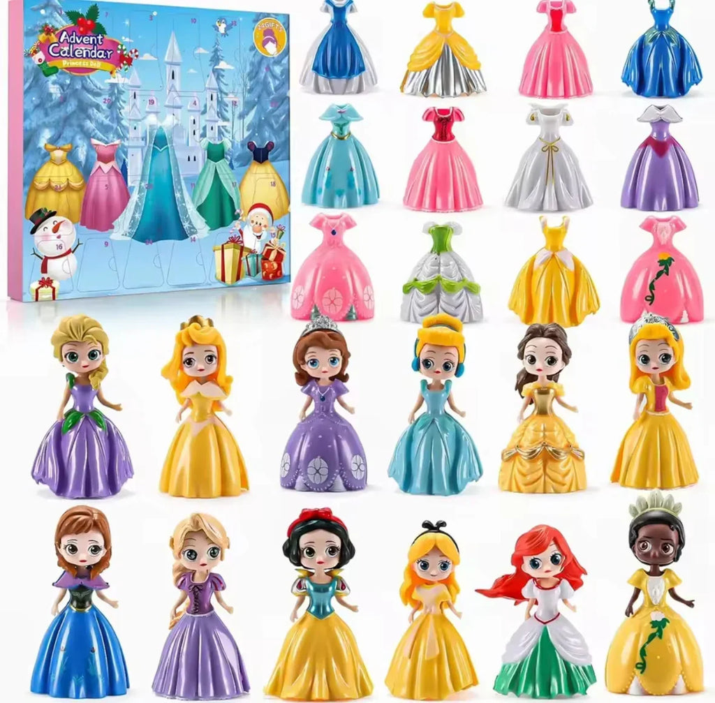 Prinsessejulekalender med 24 låger og udskifteligt tøj | PrincesAvent