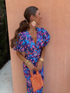 Midikjole Farverigt Print Sommerstil | Falken