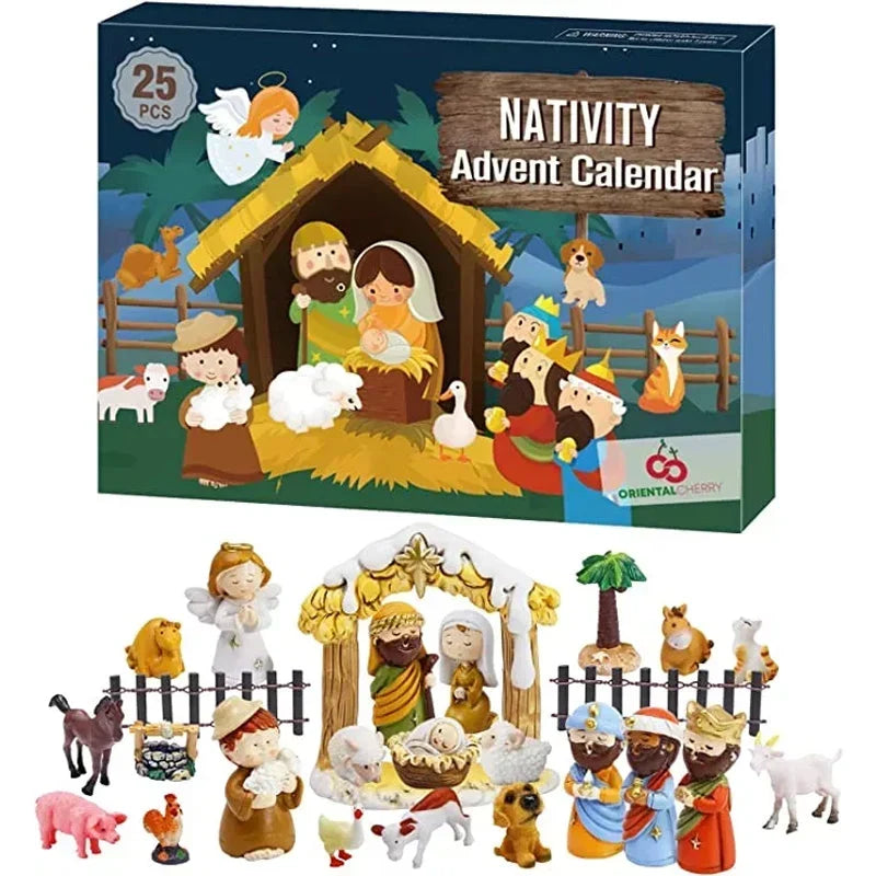 Kalendarz adwentowy z 24 interaktywnymi figurkami na Boże Narodzenie | MaryAdvent