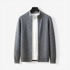Sweater slim fit uld lynlås daglig | Santoro