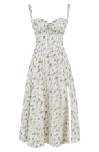 Midi damekjole med blomsterprint og justerbare stropper – Floravienne