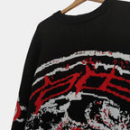 Strik Sweater Oversized Pasform Grafisk Design Blød Kvalitet | Norvyn