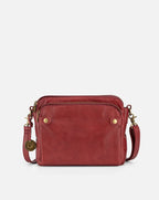 Læder crossbody skuldertaske med justerbar rem og lynlåslukning | Nimble