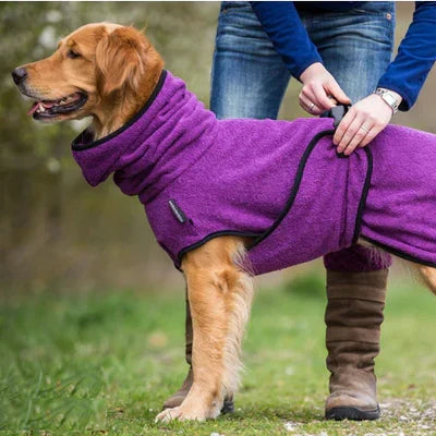 Absorberende badekåbe til hunde og katte med let åndbart materiale | Ursule
