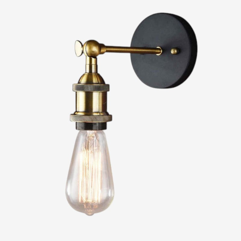 Metalowa lampa ścienna LED w stylu vintage, montowana na ścianie | RetroGlow