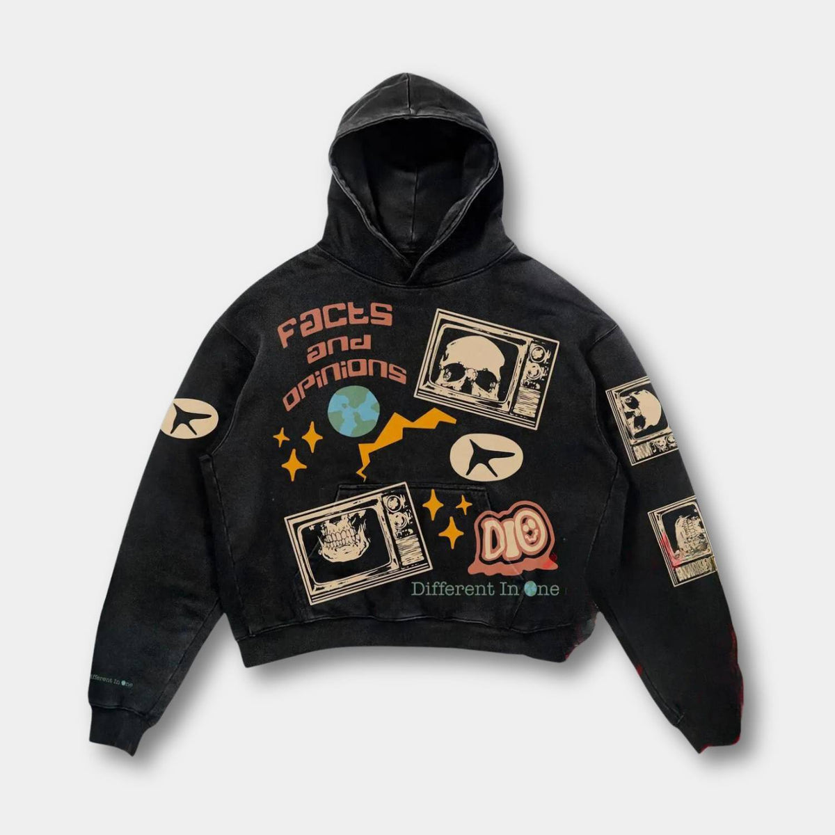 Unisex hoodie med grafisk print hætte og afslappet streetwear-design | Noah