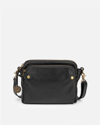 Læder crossbody skuldertaske med justerbar rem og lynlåslukning | Nimble