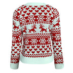 Klasyczny sweter z dzianiny Fair Isle z okrągłym dekoltem i długimi rękawami | Celesty